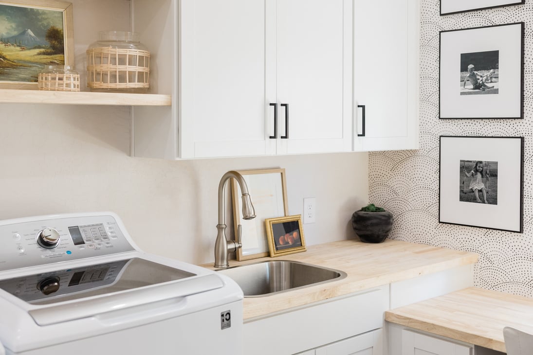 Washing Machine in a Laundry Room